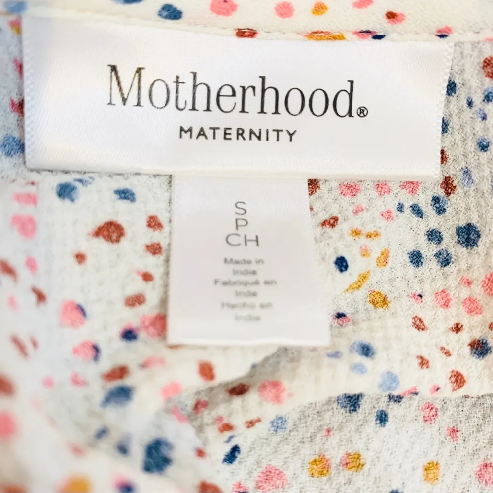 Motherhood Maternity Colorful Dots Tunic Top Size Small White Multicolor - Image 6