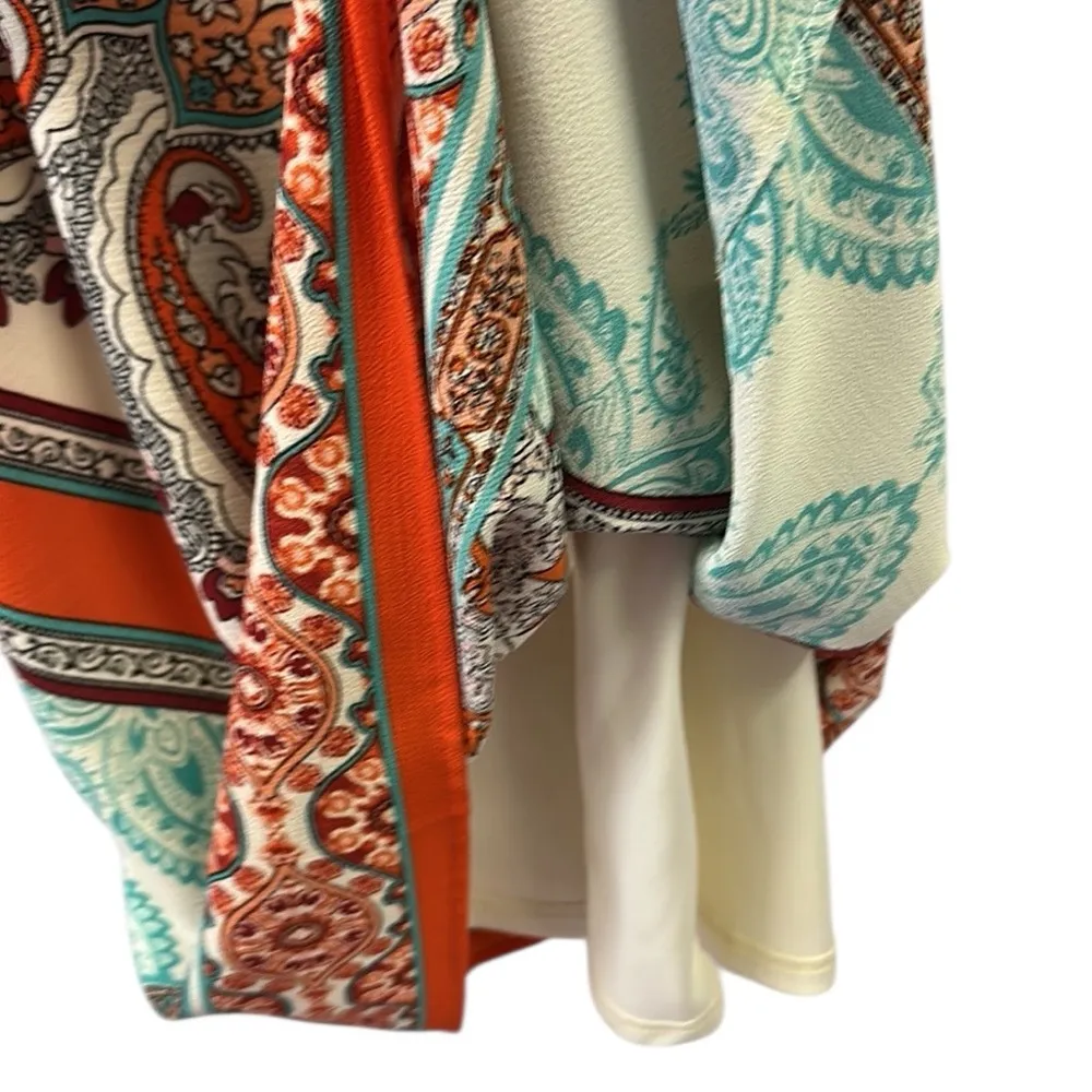 Sweet Wanderer Sleeveless Boho Print Crochet Strap Fully Lined Shift Dress Large - Image 6