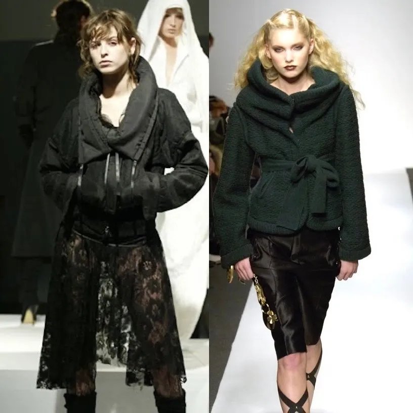 Veronique Leroy Paris Vintage Black Wool Knit Cowl Neck Jacket Short Coat Size XS - Image 15