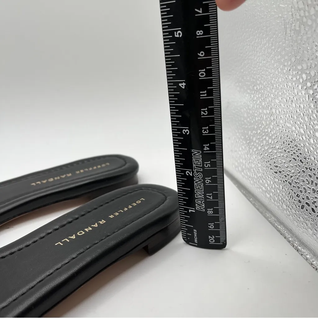 Loeffler Randall Hadley Bow Slide Sandal black leather size 7.5 - Image 5