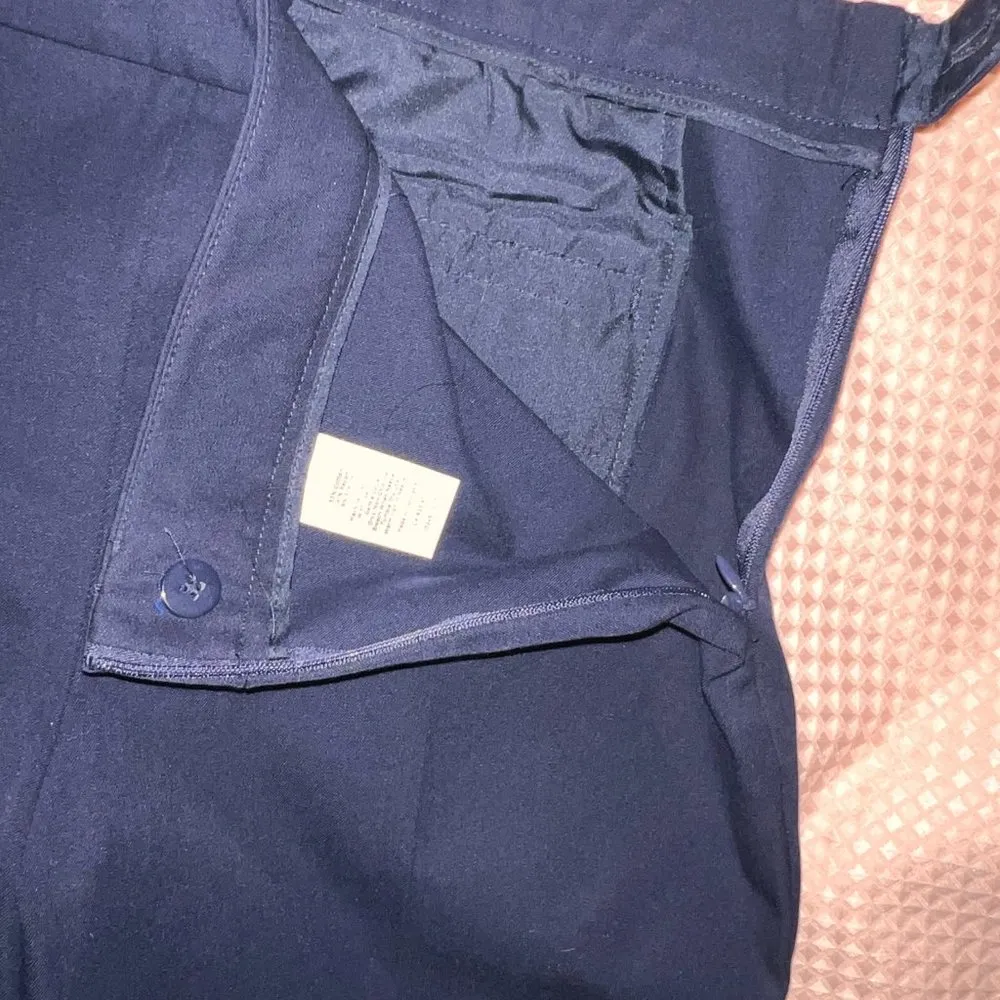 TALBOTS Chatham Crop Navy Pants with Scallop Hem Size 8 - Image 4