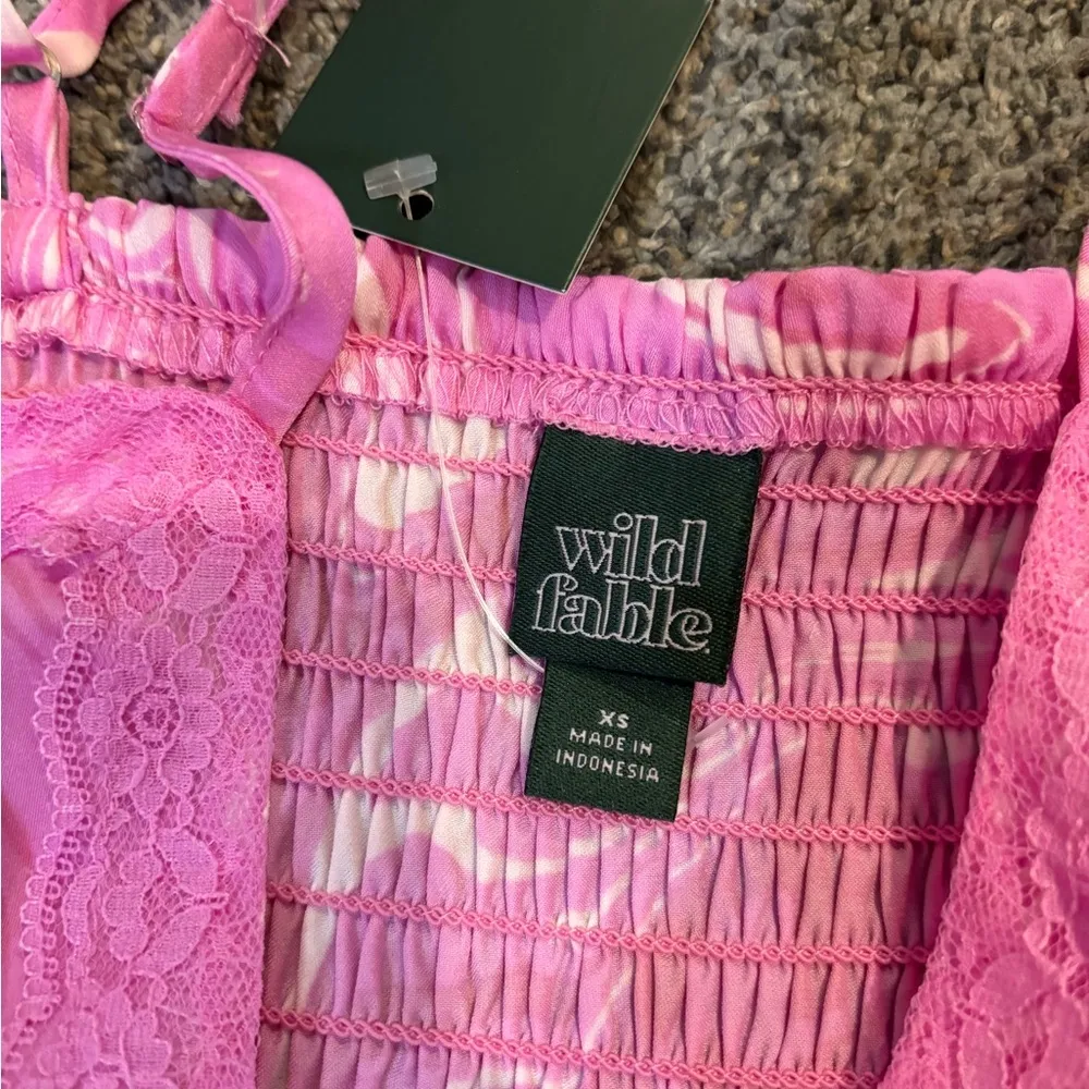 Wild Fable Pink Lace Tank Top - Image 2