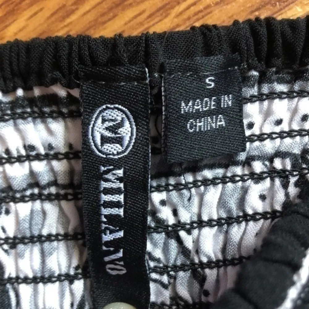 Milano Maxi Dress Polka Dots Paisley Black White & Gray Size Small - Image 5