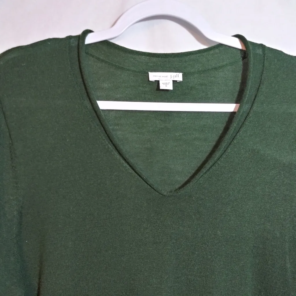 J. Jill Elegant Dark Green V - Image 2
