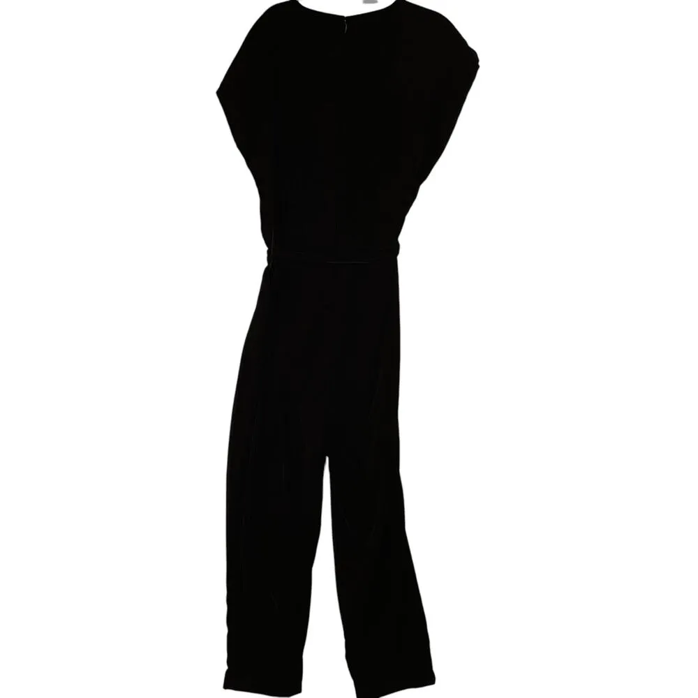 Gap Black Velvet V-Neck Jumpsuit Romper New with tags Size 14 Tall - Image 4