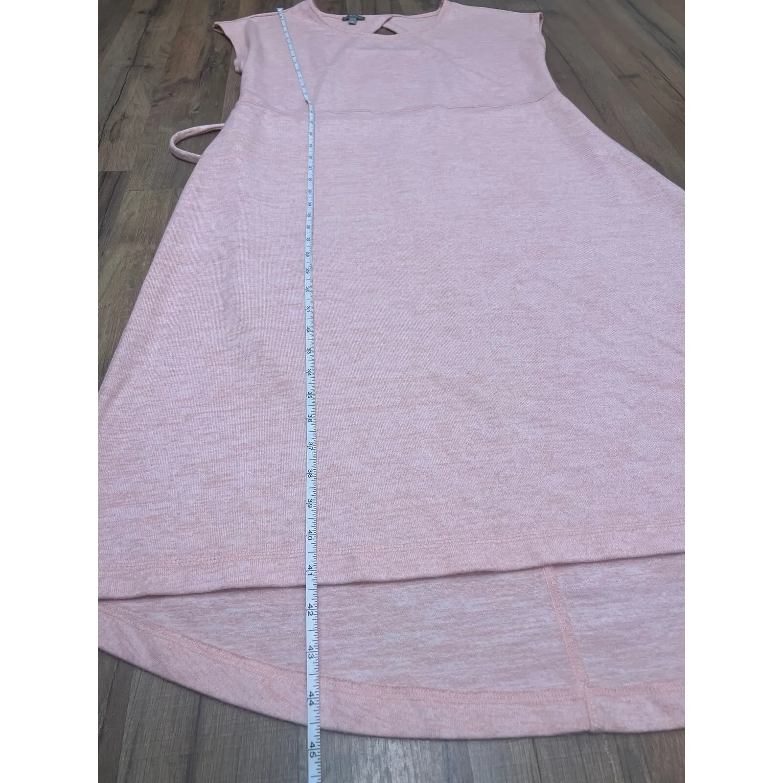 Talbots Women's Cut Out Back‎ Knit Midi Stretch Dress Peach Blossom Size L - Image 11