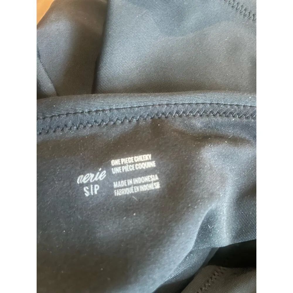 AERIE Cheeky One Piece Swimsuit Black Size Small S - Image 3