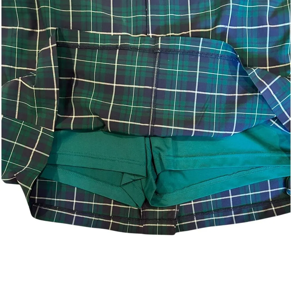 LADY HAGEN Blue Green White Tartan Plaid Golf Skort Skirt Shorts Athleisure 14 - Image 7