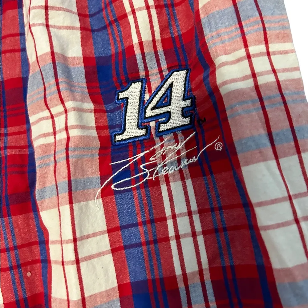 Nascar for her #14 Tony Stewart Plaid Pajama/Lounge Pants size xl - Image 2