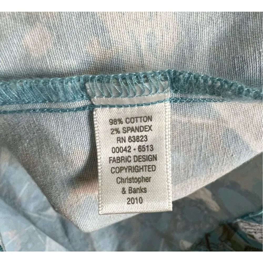 Christopher & Banks  Postal Patterned Button Up Sturdy Collard Jacket - Image 5