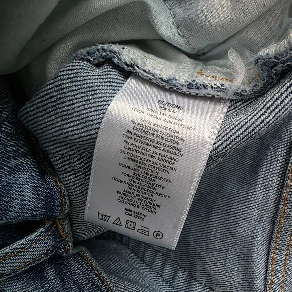 Redone 90s High Rise Indigo Jeans 30 - Image 10