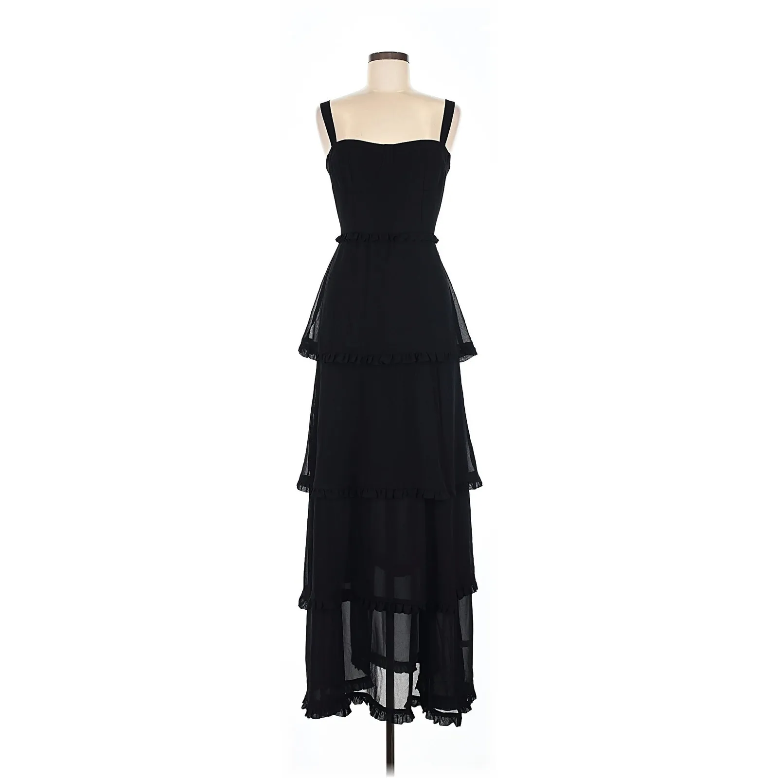 Show Me Your Mumu Lady Corset Dress in Black Chiffon XS NWT - Image 7
