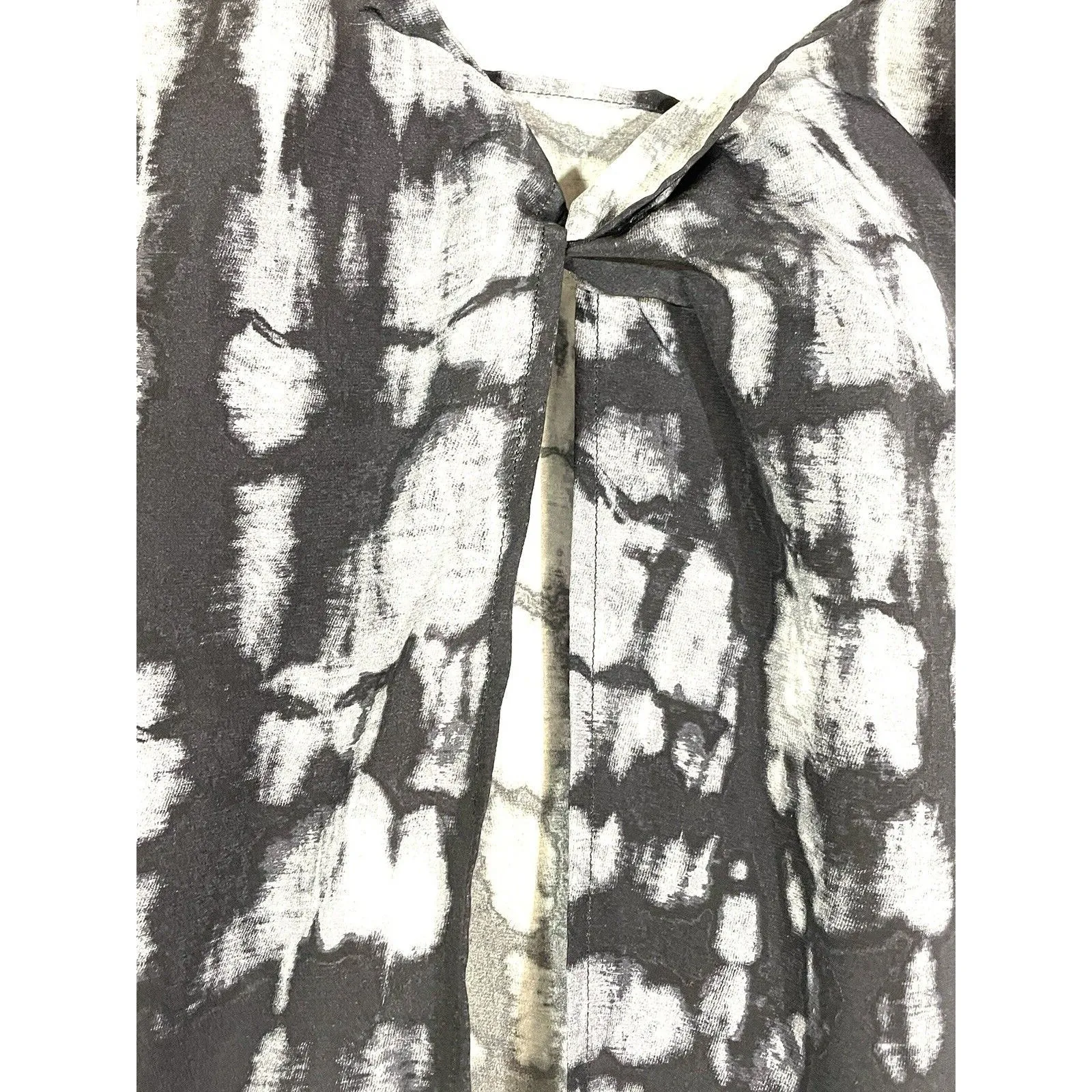 Pam & Gela Size P / XS Black Silk Tie Dye Sleeveless Open Back Top Blouse - Image 6