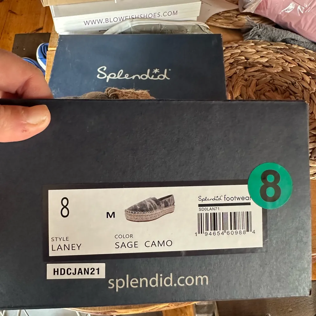Splendid Laney Sage Camo Espadrille size 8 - Image 4