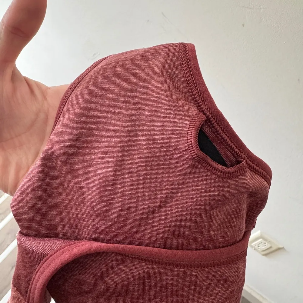 Gymshark Maroon Camo Adapt Strappy Back Seamless Athletic Sports Bra Sz XS - Image 6