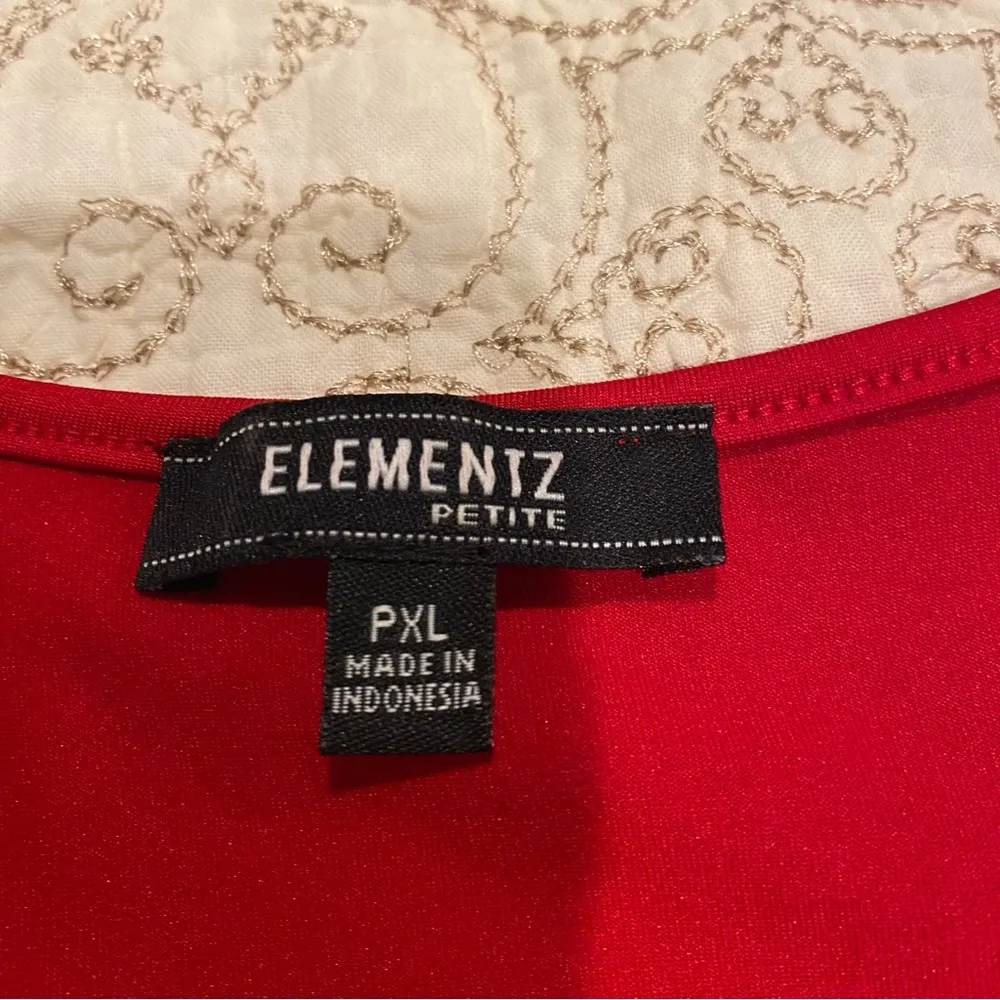 Elementz Petite Women’s Red Sequin Sleeveless Tank Top Size XLP - Image 2