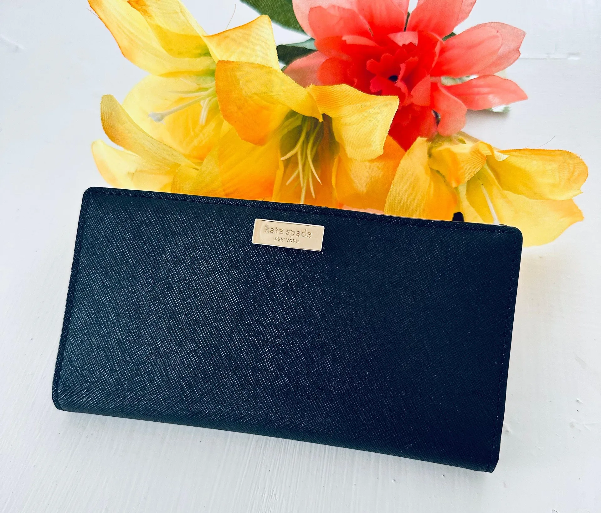 New York Staci Large Slim Bifold Wallet Black - Image 9