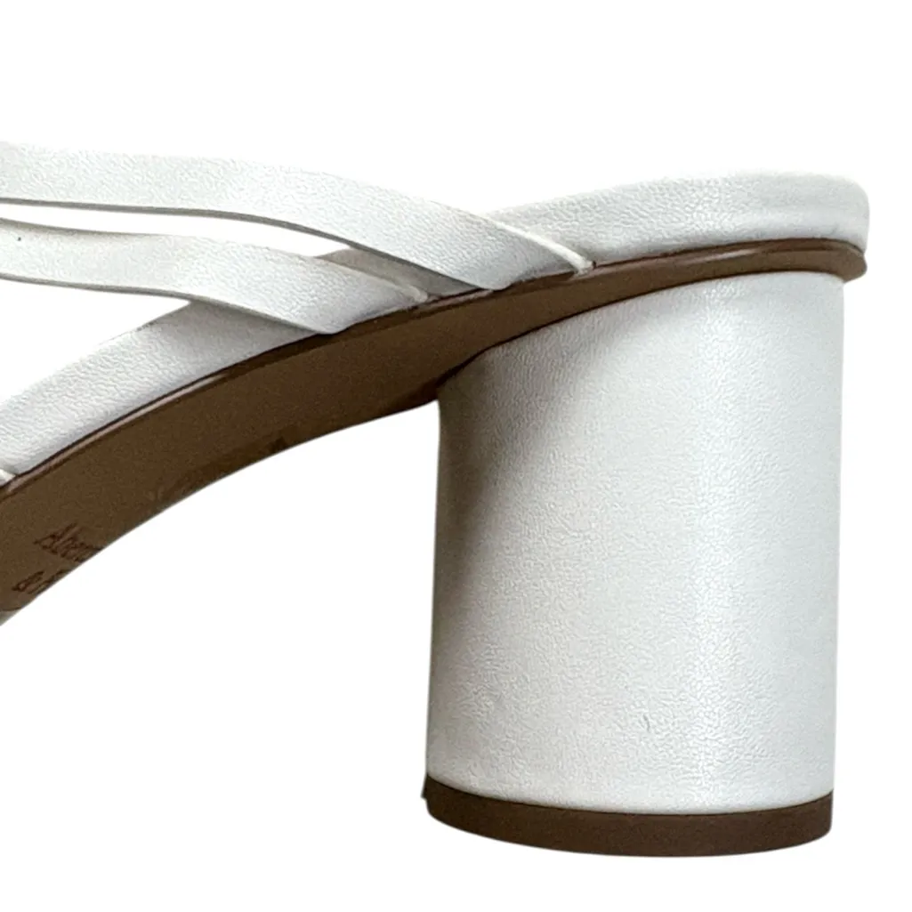 NWOT Abercrombie & Fitch Strappy Heeled Sandals White Size 10 - Image 4