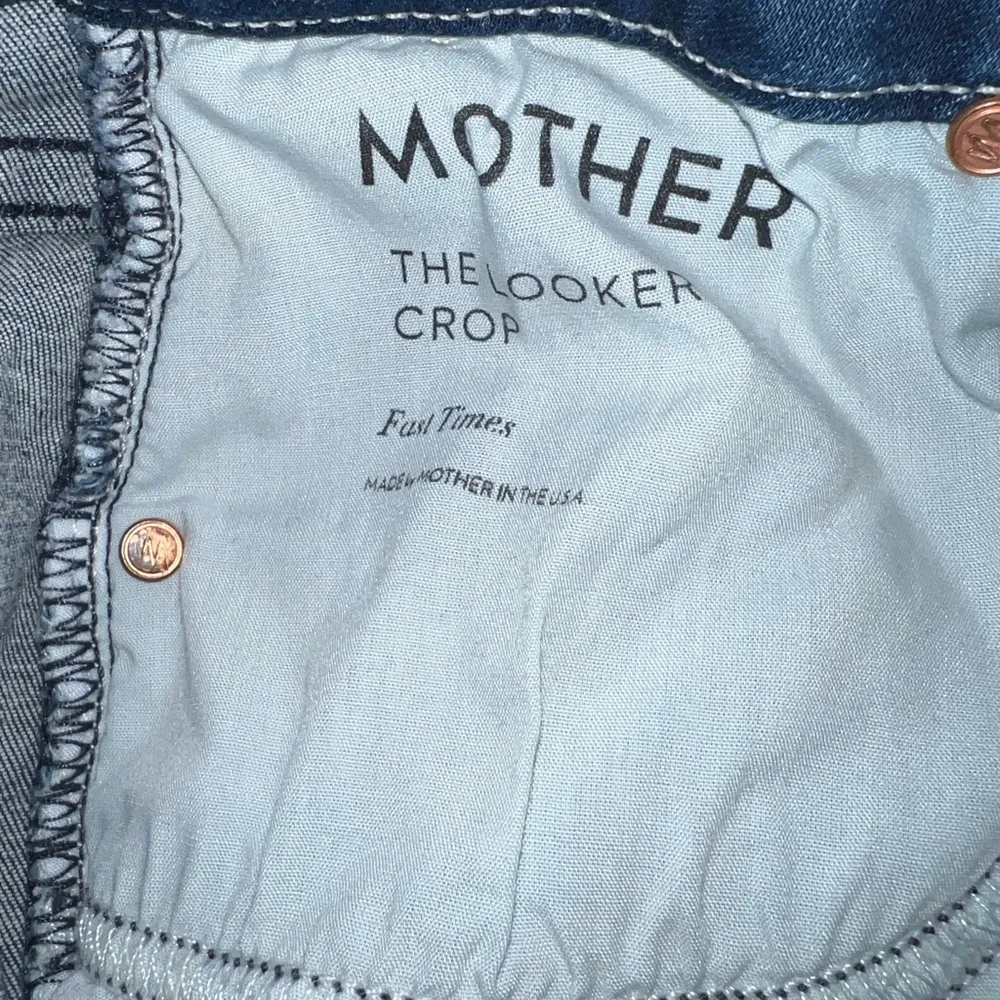 MOTHER The Looker Crop Jeans in Fast Time Wash Size 25 - Image 7