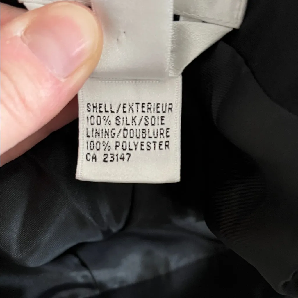 NWOT Vintage Talbots Black 100% Pure Silk Taper Leg Trouser Pants - Size 6 - Image 3