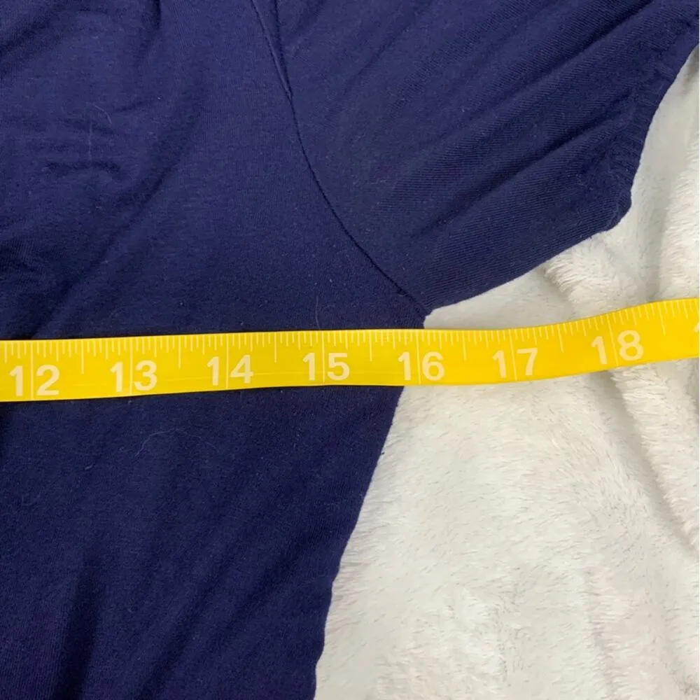 Maeve women's medium Anthropologie Blue Wrap-Style Jumpsuit crop Wide-Leg Pants - Image 8