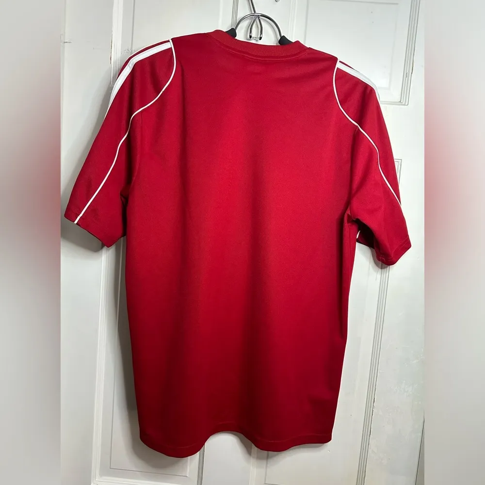 Adidas Red Soccer Jersey Shirt Medium - Image 7