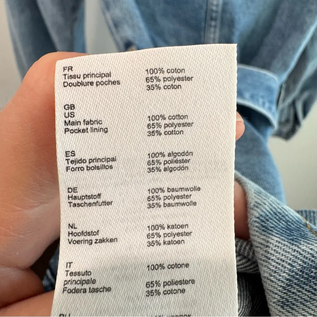 Claudie Pierlot Paris Ramia Faded Denim Mini Dress in Blue Size 34 (US6) - Image 8