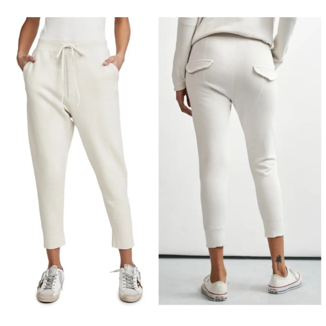 Nili Lotan White/Cream Nolan Joggers Size XS - Image 2