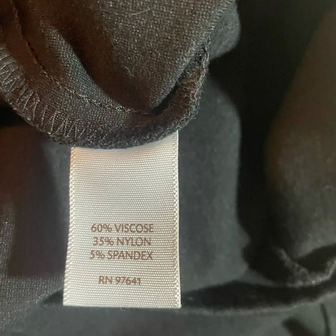 J‎ Jill Women Pants M Black Slim Leg Pull On Viscose Stretch Minimal Neutral Size M - Image 7