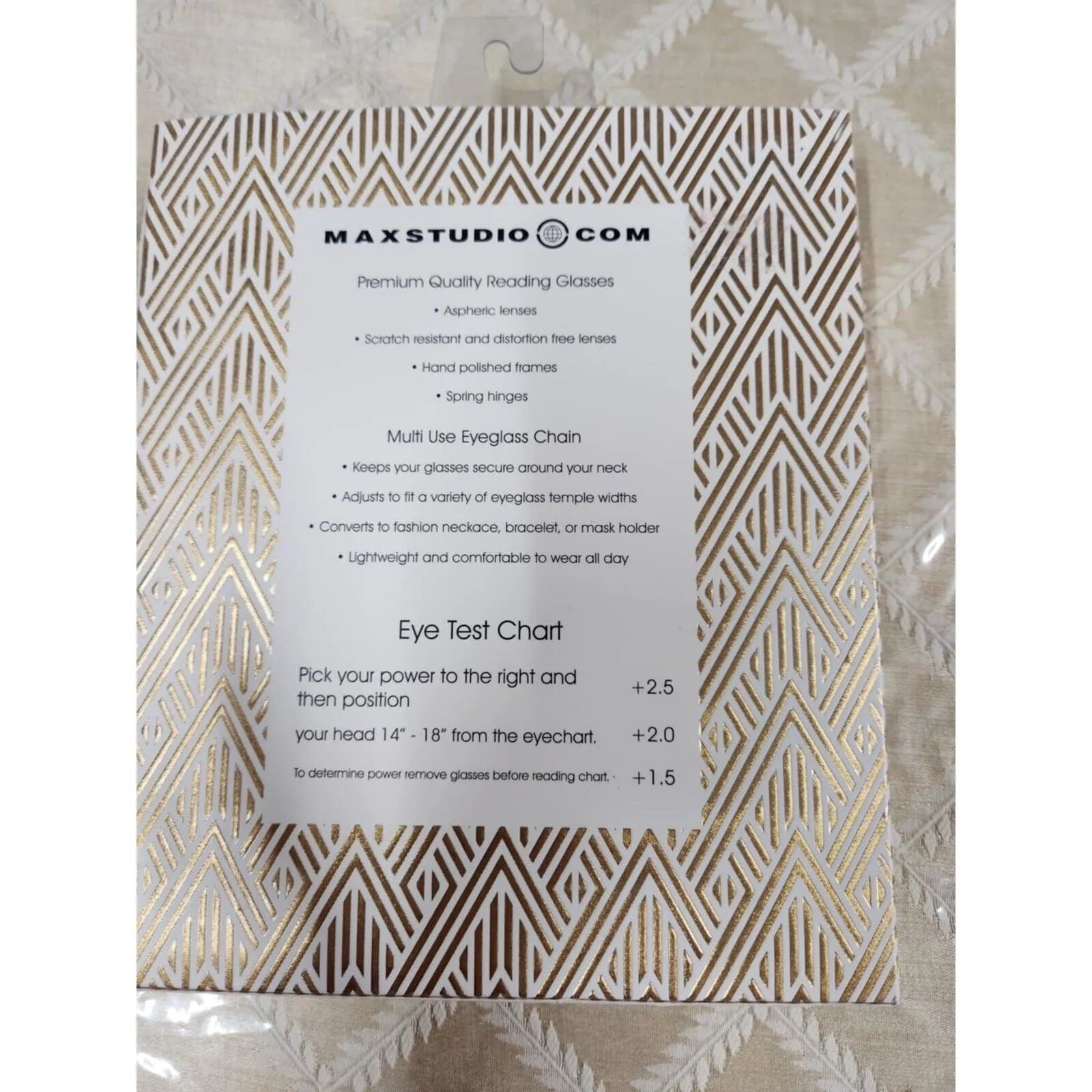 MAXSTUDIO PREMIUM READING GLASSES READER & MULTI USE CHAIN +2.50 - Image 2