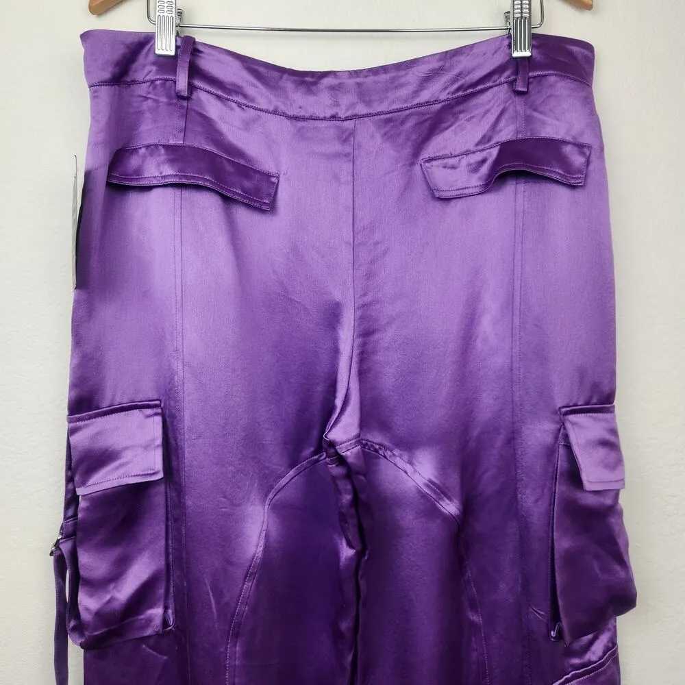 Retrofete Andre Straight Leg Cargo Trousers Pant in Orchid Purple Size XL NWT - Image 6