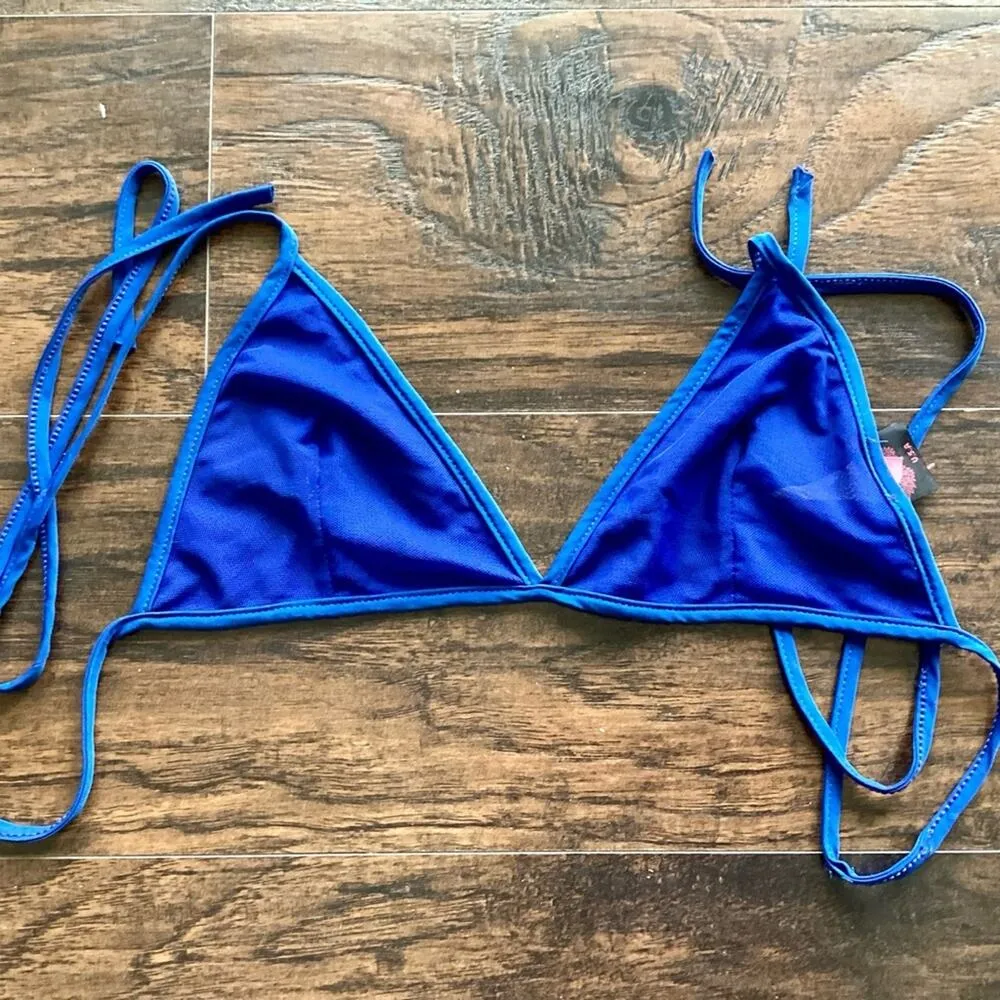 Sheer Mesh Outfit Blue Size M - Image 2