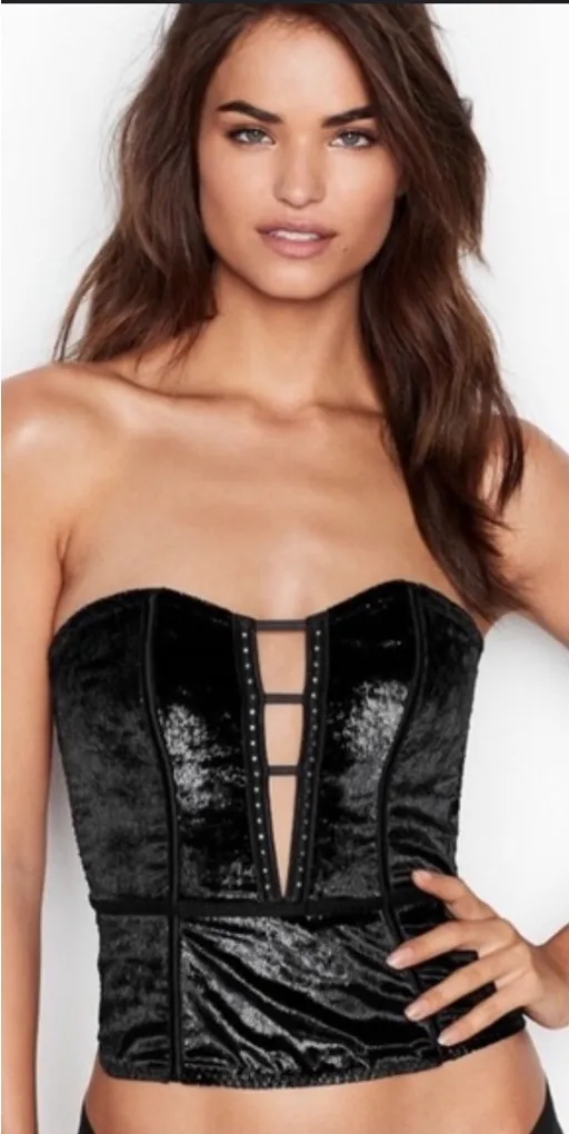 Victoria Secret‎ Shine Velvet Bustier Corset Top - Image 2