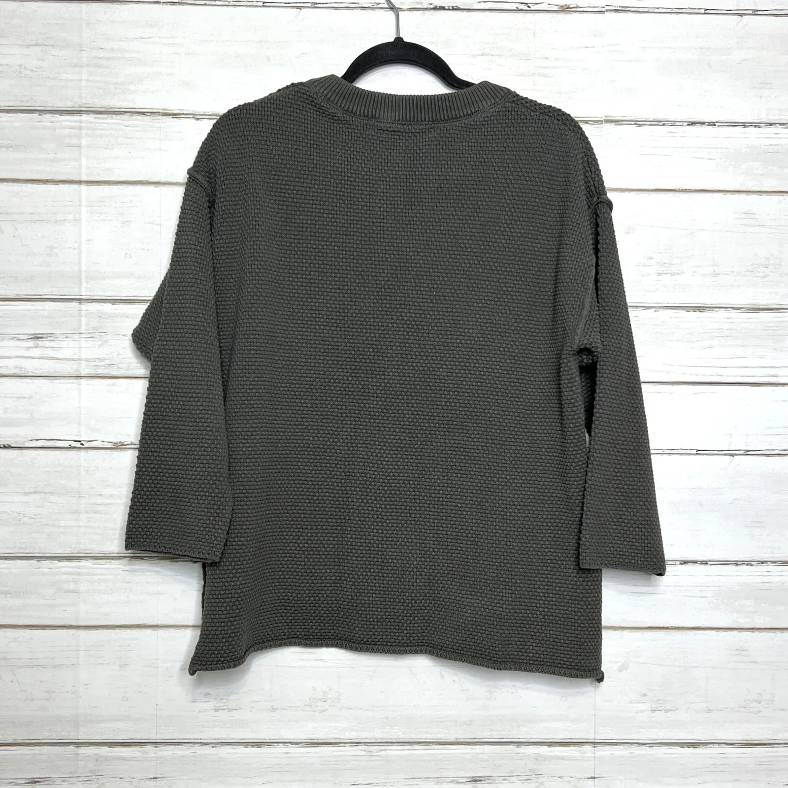 Free People Beach Hailee Waffle Knit Wide Leg Crop Pullover Matching Set - Image 3