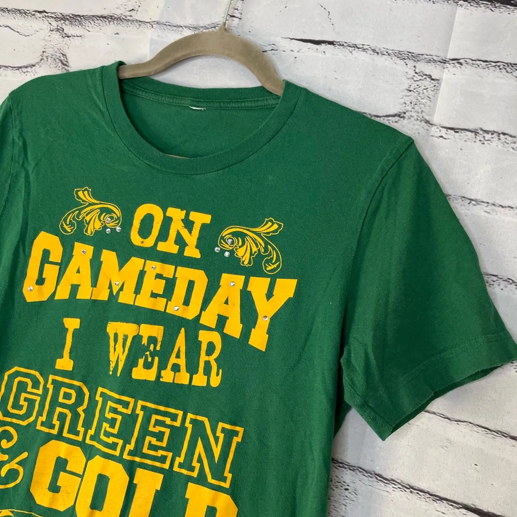 NFL Packers Graphic Green and Gold Short Sleeve Tee SZ M Crew Football Green Bay - Image 6