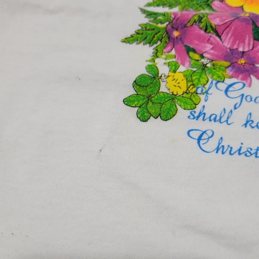 1990s Vintage Fruit Of The Loom Shirt Size XL Vintage Jesus Tee Bible Verse Tee Unisex  - Image 6