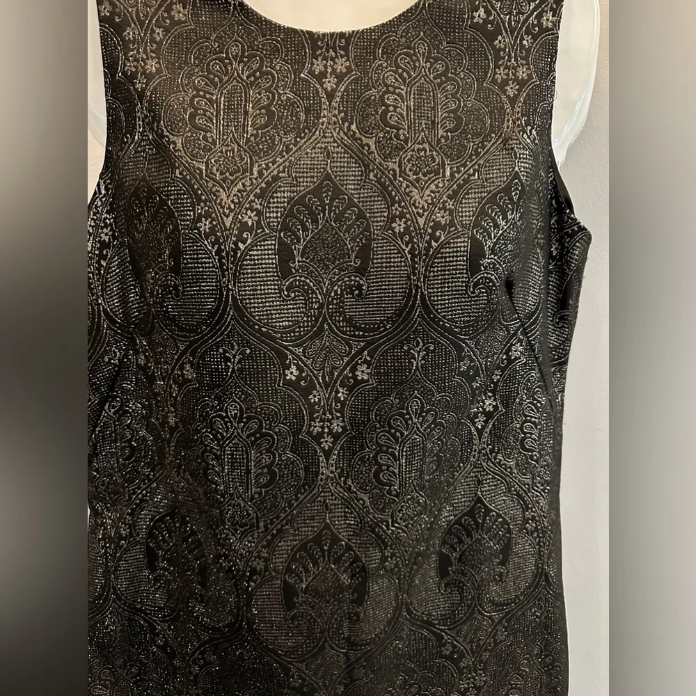 J. MCLAUGHLIN Belinda Sheath Dress Zahara Jacquared Black Champagne size 6 NWT - Image 5