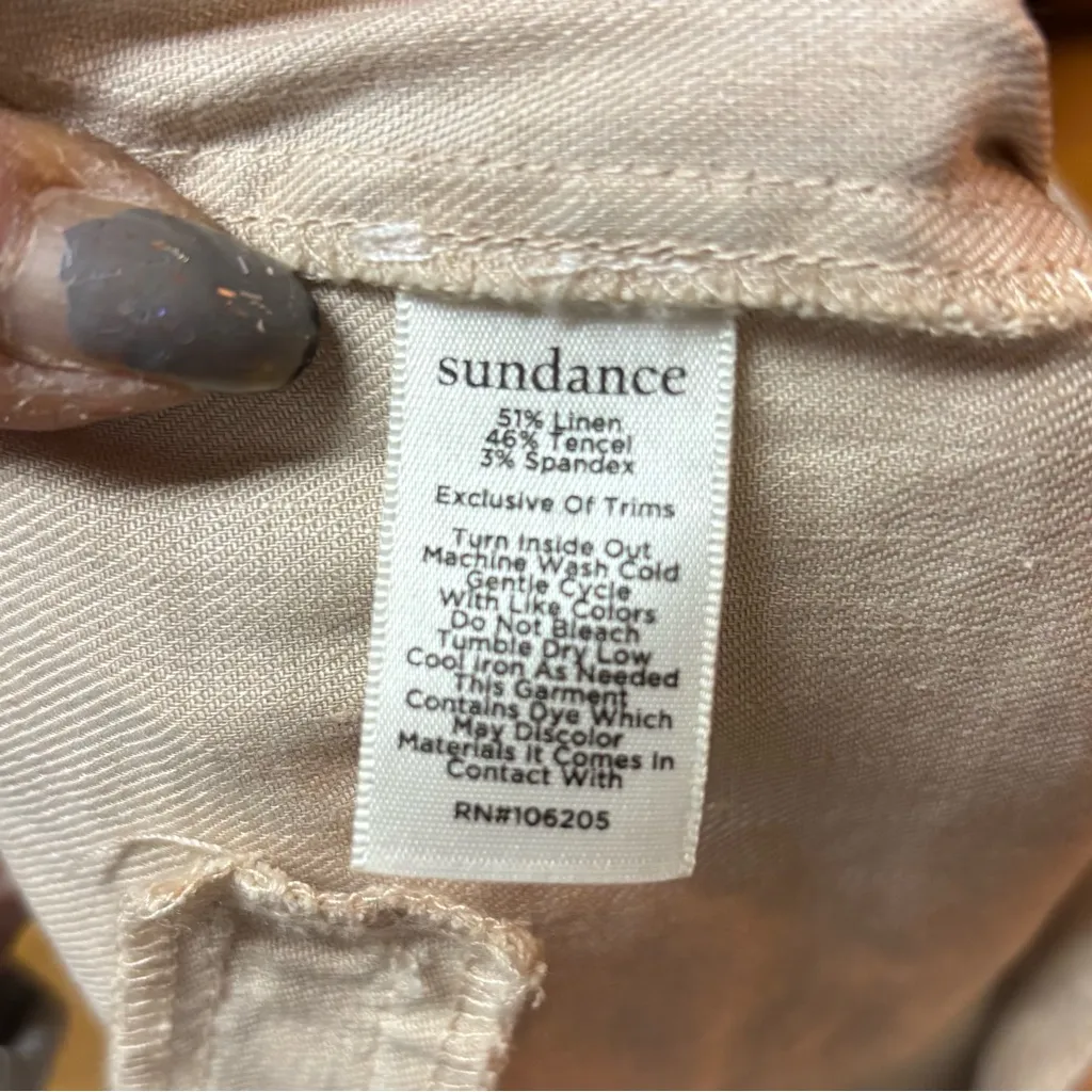 Sundance The Villa Linen Preppy Boho Coastal Resortwear Vacation Wide Leg Pant 4 - Image 6