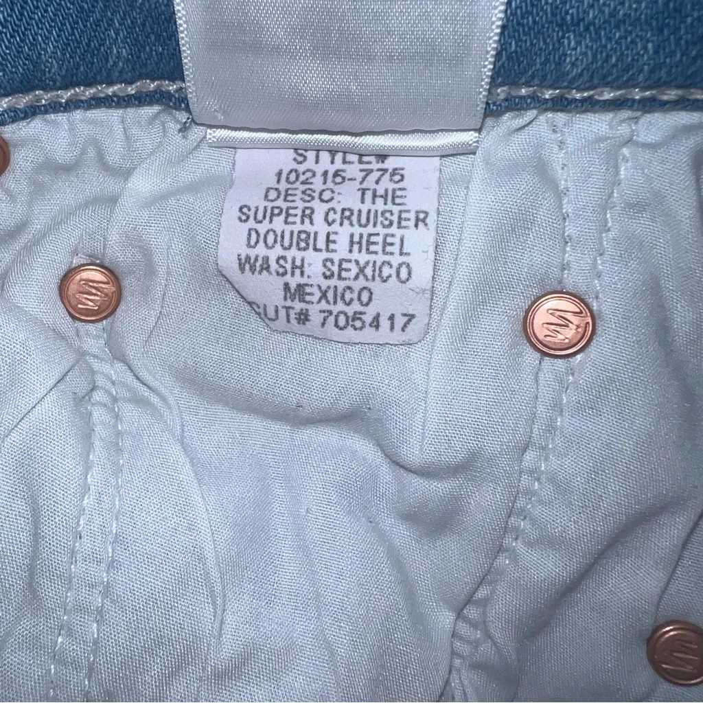 MOTHER
The Super Cruiser Jeans Size 27 Flare Sexico Mexico Blue - Image 7