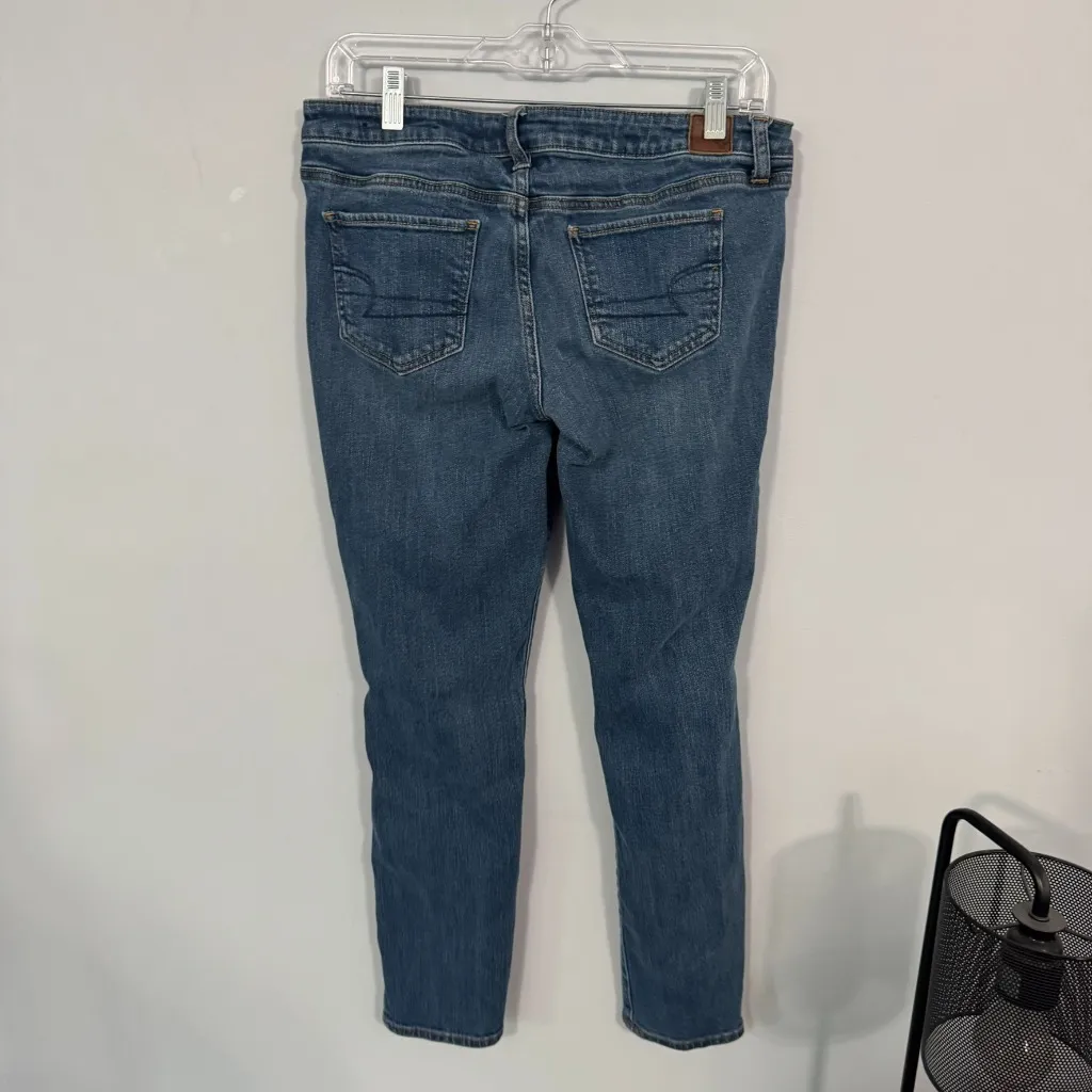 American Eagle Stretch Super Skinny Jeans Women's Size 10 Lighter Medium Wash - Image 5