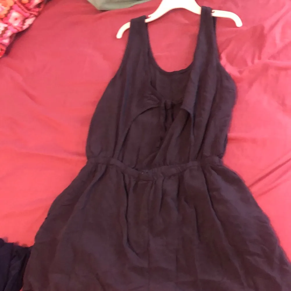 Boohoo Navy Open Back Romper - Image 2