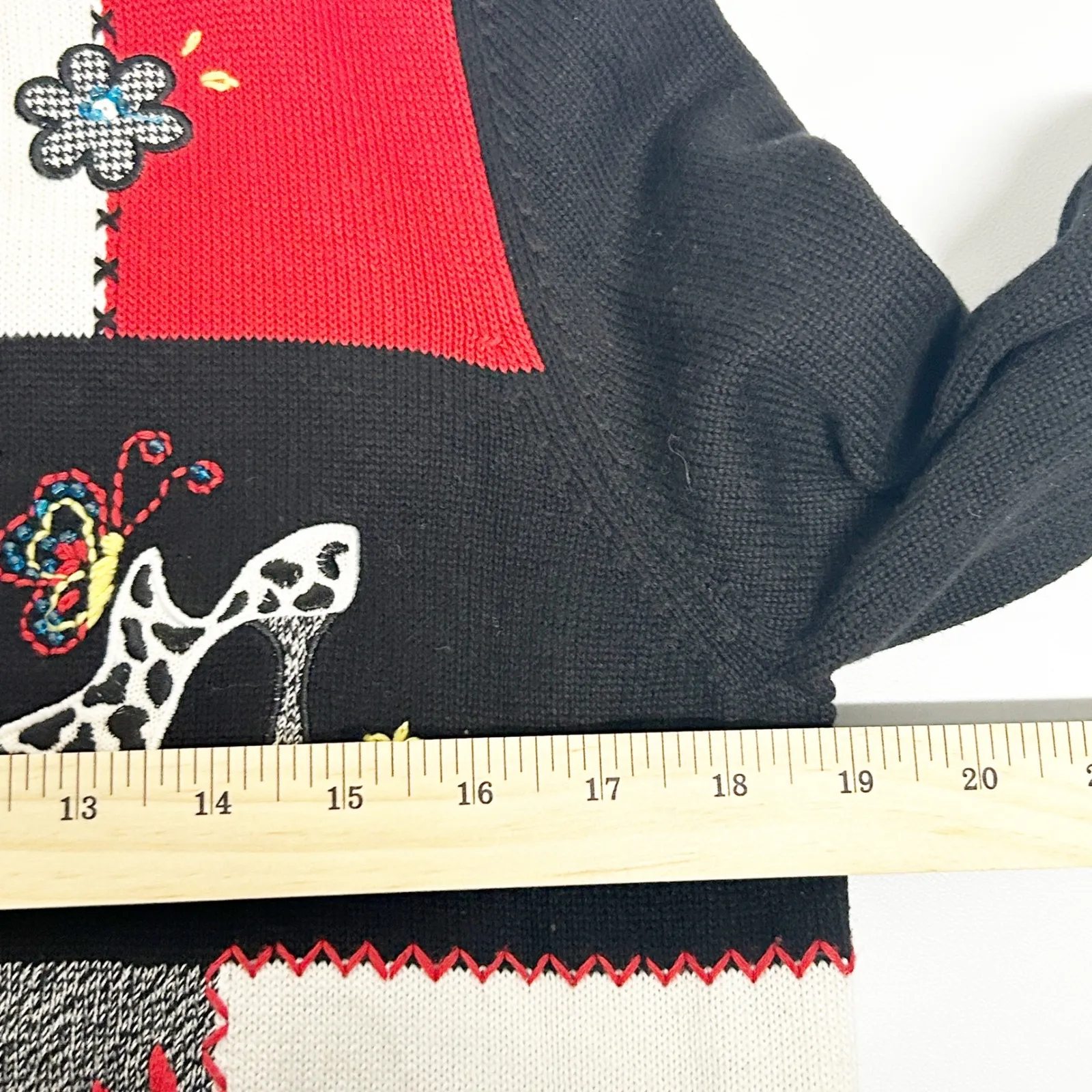 Alfred Dunner Womens Vintage New York Shopping Zip Up Novelty Cardigan Sweater - Image 7