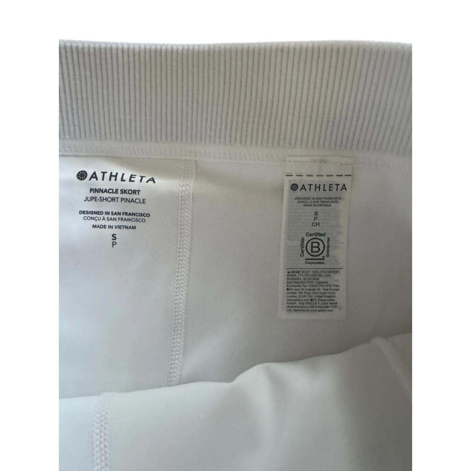 Athleta Power Serve Skort Small White Pleated Athletic Tennis Golf Skirt NWT - Image 4