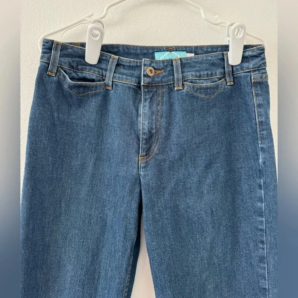 Vintage 90s y2k Area Jeans Bootcut Back Flap Pockets Slit Front Pocket Size 10 - Image 3