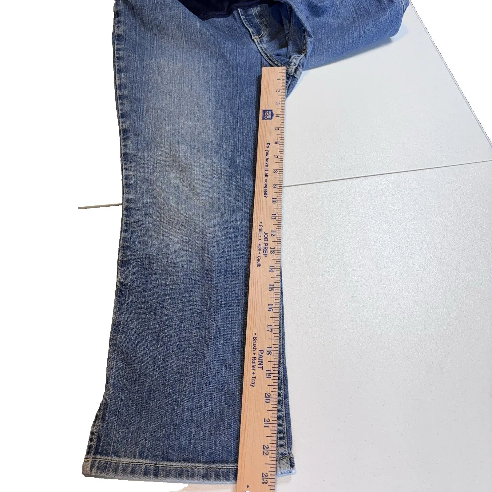 Gap Denim Blue Maternity Jeans Size Small Body  Pull On Back Pockets Opening leg - Image 11