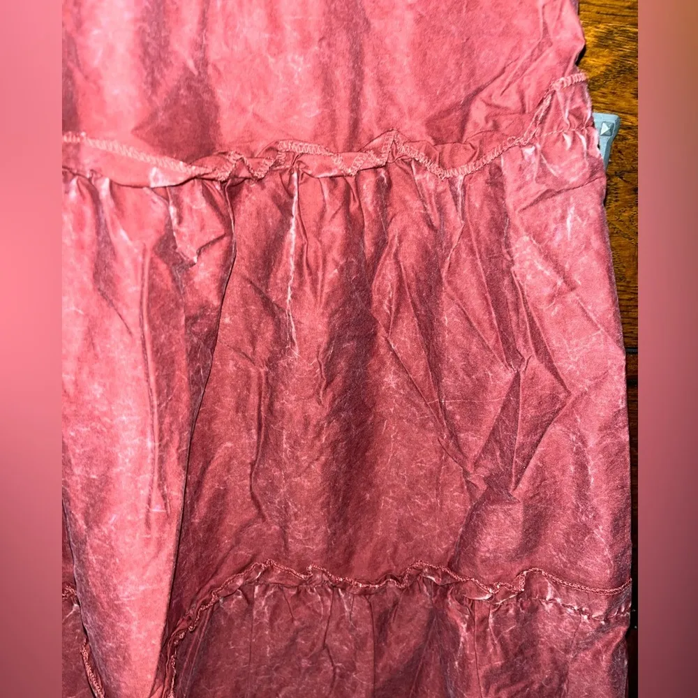 Zenana Woven Acid Wash Tiered Ruffle Maxi Skirt, NWOT - Image 7