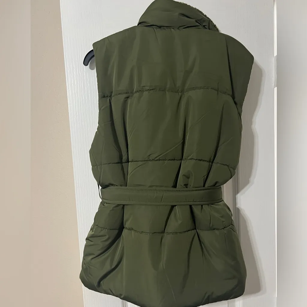 Blank NYC Olive Belted Puffer Vest - Image 6