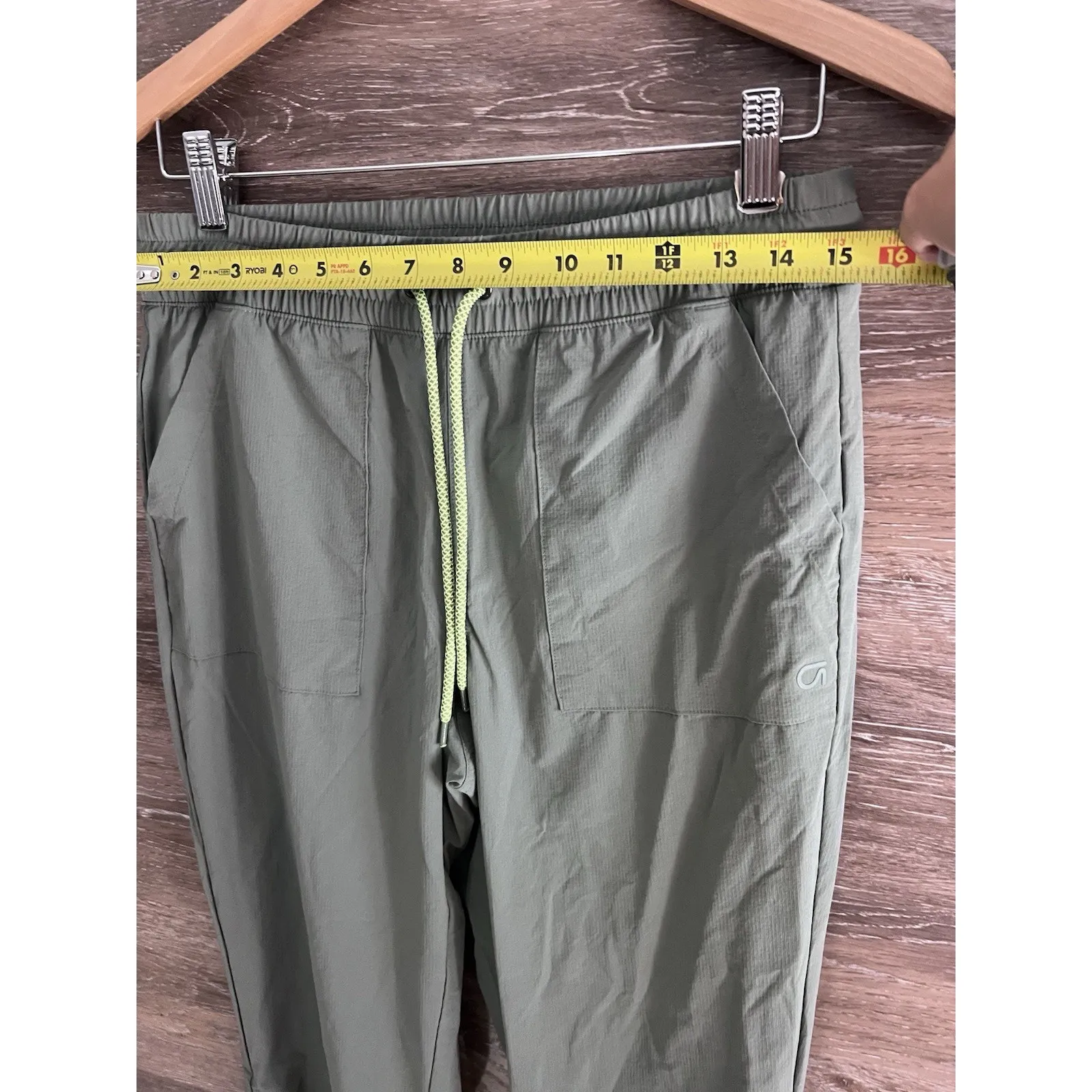 GAP GAPFIT Ribbed Side Pocket Hiking Joggers Pants Women Small Green - Image 7