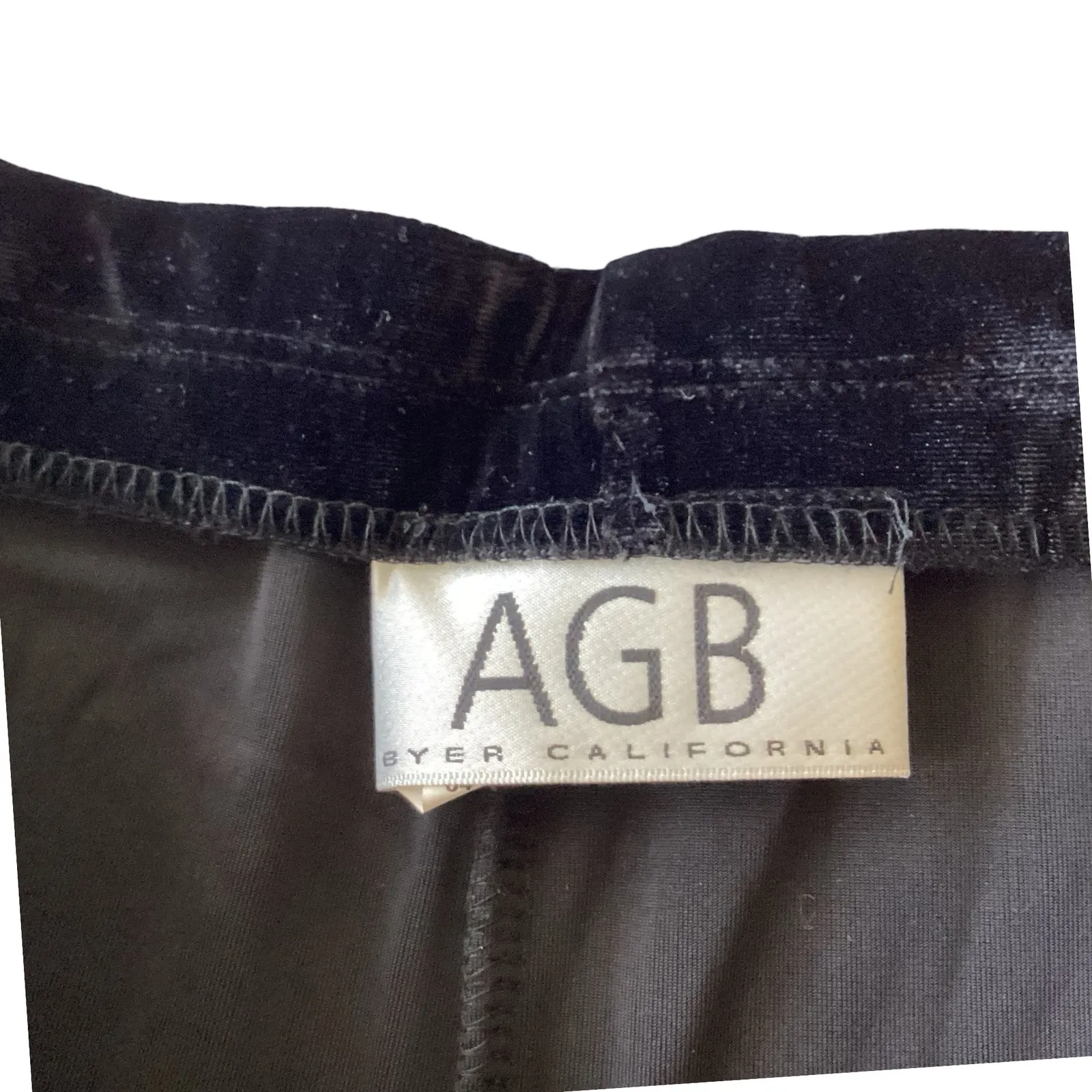 Vintage AGB Black Velvet Velour Pants - Image 2
