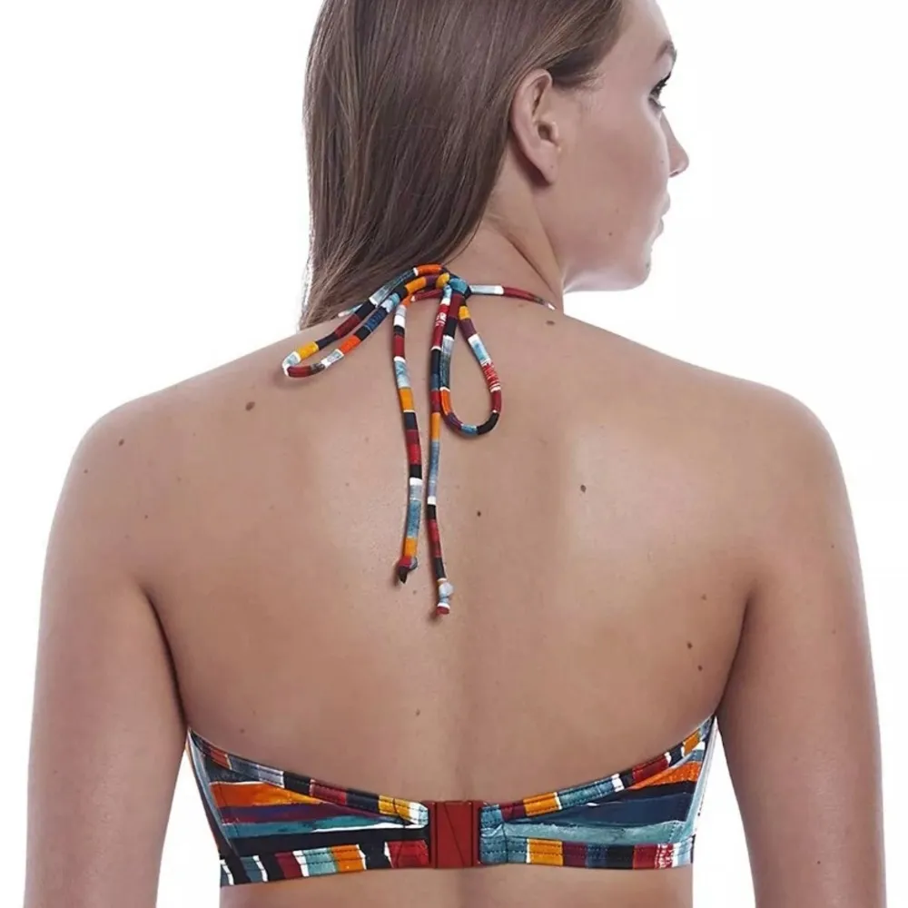 FREYA Multi Bali Bay Wire Free Triangle Bikini Swim Top 34C NWT Blue Size undefined - Image 6